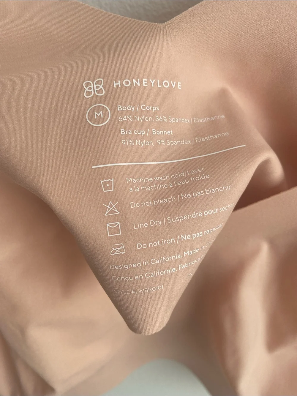 Honeylove Nude Pink Wireless Support Bra Size M
